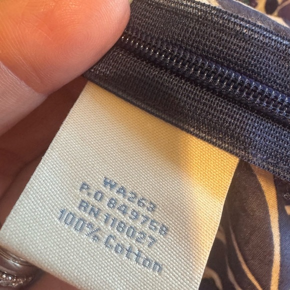 Bodens Blue Teal Green Floral Sleeveless Tank Top Side Zipper Neck Detail Sz 3 - Picture 5 of 10